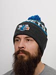 Шапка MITCHELL NESS арт. KTPCSH21038-CHOBKTL Charlotte Hornets NBA (черный / бирюзовый)